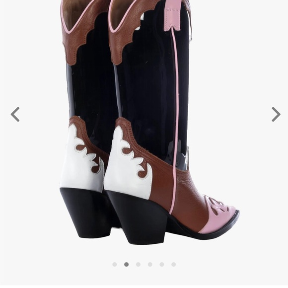 TORAL MULTI COLORED COWBOY BOOTS (PINK BLACK PATENT LEATHER) NEW SZ 8.5 REVOLVE - Picture 9 of 9